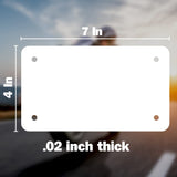 Simplee Signage 7"X4" Blank Motorcycle License Plate for Vinyl, Motorcycle Plate Blank for Business, Pack of 10 (Ten) Blank License Plates for Creating Custom Vanity Plates SimpLee Signage