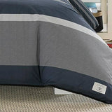 Nautica - Twin Duvet Cover Set, Cotton Reversible Bedding with Matching Sham, Casual Home Decor (Rendon Charcoal, Twin) Nautica