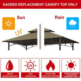 Eurmax USA High Performance Grill Gazebo Canopy Replacement Cover 5x8 BBQ Gazebo Shelter Top（Cocoa Eurmax