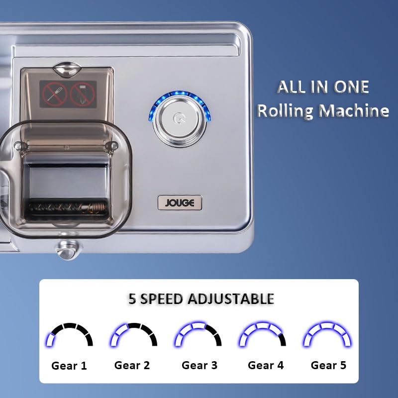 3 in 1 Electric Cigarette Rolling Machine Cone Rolling Automatic Machine Portable Household Auto Cigarette Injector Machine for King/Regular Slim 100s Size Cigarettes Pre Roll Cones (Silver) JOUGE