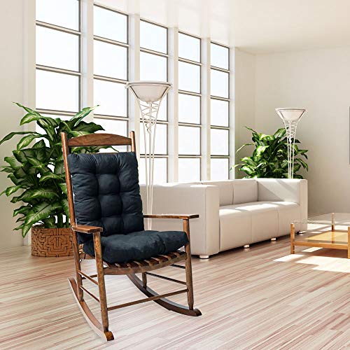 SEAHOME Rocking Chair Cushion Pad, 2 Piece Indoor/Outdoor Rocking Chair Cushions Set Non-Slip Overstuffed Patio Chair Cushion SEAHOME