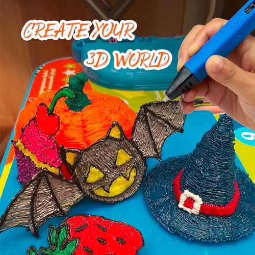 Kretrum 3D Pen Filament Refills 40 Colors, 3D Printer PLA 1.75mm Filament,Each Color 3M, Total 120M (394 Feets), Sparkly Glitter Transparent Glowing Filament, Compatible with MYNT3D SCRIB3D 3D Pens Kretrum