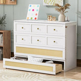 Harper & Bright Designs Cabinet Murphy Bed Full Size with Big Drawer, Solid Pine Wood Foldable Murphy Platform Bed with Slats for Guest Bedroom, Office or Small Room Harper & Bright Designs