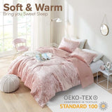 Comfort Spaces Juliette Luxe Comforter Set Velvet Lush with Soft Brushed Microfiber Reverse, All Season Cozy Velvet Bedding Sets, Fluffy Comforter Bed Set, Matching Sham, Blush Twin/Twin XL 2 Piece Comfort Spaces