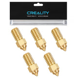 Official Creality Ender 3 V3 SE Nozzles 0.4mm 5PCS High-Speed Brass Nozzles 3D Printer Accessories M6 Hotend Extruder Nozzle for Ender 5 S1/Ender 7 3D Printer Creality
