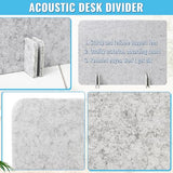 KEPYDRMTF Desk Privacy Panel Set, Desk Partition Cubicle Wall Freestanding Noise-Reduction Panels Room Divider, Soundproof Partition with Support Feet for Office or Home Use (Light Grey, 40 * 60 cm) KEPYDRMTF