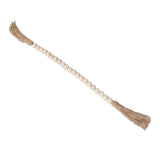 Farmhouse Beads 24in Wood Bead Garland with Tassels Rustic Country Decor Prayer Wall Hanging Bead Decoration for Gifts Ornamen Buachois