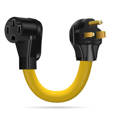 LAZMUMI NEMA 6-50P to 14-50R EV Charger Adapter Cord with 6-AWG Heavy Duty Adapter Cord for Tesla and Other EV Level 2 Charging