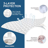 Queen Mattress Pad Thick Quilted Mattress Topper, Air Mattress Cover, Super Soft Breathable and Noiseless Down Alternative Fiber Extra Thick Mattress Pad with Deep Pocket Fits up to 23 Inch Mattress Moonsea