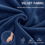 XIAROGEE Armless Futon Cover Velvet Futon Slipcover Soft Stretch Couch Covers with No Arm Sofa Bed Cover with Non-Slip Thick Plush Furniture Protector Washable Couch Slipcovers for Living Room(Navy) XIAROGEE