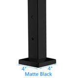 Senmit Cable Railing Post - Stainless Steel Square Fence Post for Deck Cable Railing System (36" Level-drilled-4 Pack, Black) Senmit