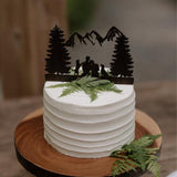 TiTaicor Initials cake topper, wooden wedding cake topper, rustic wooden cake decoration,initial monogram letters Cake Topper for Birthday Engagement Anniversary Wedding Shower Supplies. TiTaicor