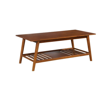 Linon Mid Century Walnut Melissa Coffee Table - WoodArtSupply