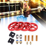 3D Printer Extruder Upgrade Kit | Red Hand Twist Leveling Nut & Springs Dampers Set | Enhanced Filament Supply & Bed Stability | Compatible with Most FDM Printers FRELEAN