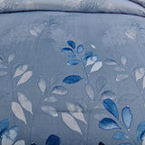 DJY Blue Comforter Set Queen, Navy Botanical Leaves Comforter for Queen Bed 3 Pieces Reversible Floral Bed Comforter Sets Soft Microfiber Bedding Set for All Season (90"x90") DJY