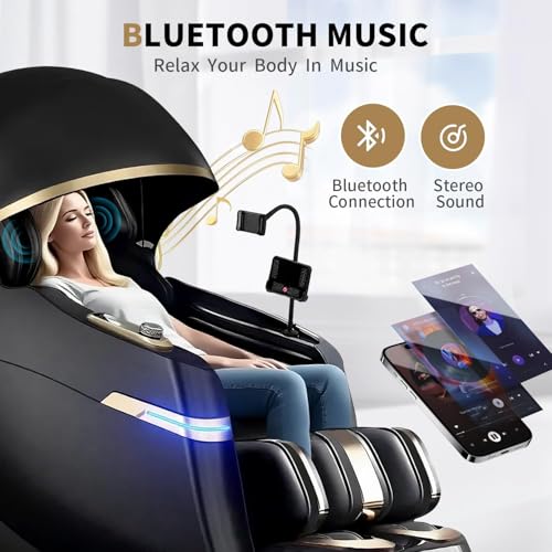 Full Body Zero Gravity Massage Chair, 51'' SL Track with 3 Levels Zero Gravity & Body Scan, 20 Auto Massage Programs, 3D Shiatsu Deep Tissue Massage, Foot Rollers, Airbag, Heating, Yoga Stretch UTHWELL