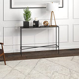 Henn&Hart 42" Metal Rectangular Console Table Entryway Table, Sofa Table for Entryway, Living Room, Couch, Hallway, or Office, Black Henn&Hart