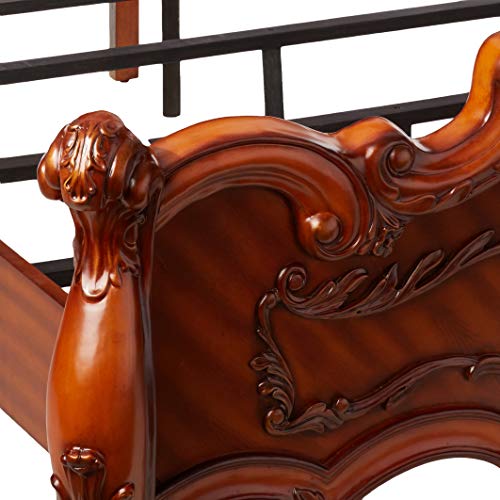 Acme Dresden Wooden King Panel Bed in Cherry Oak ACME Furniture