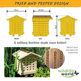 Wildlife World Interactive Wooden Bee House - Pollinator Bee Management System Wildlife World