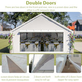 GihulaGo 20x40 ft Party Tent, Outdoor Heavy Duty Party Wedding Big Tent Event Shelters, Upgraded Galvanized Canopy with Removable Sidewalls, Doors, 4 Sandbags and 3 Carry Bags GihulaGo