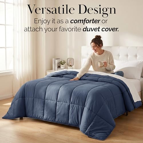 Southshore Fine Living, Inc. Quilt Comforter, Oversized King Bedding Comforters, Duvet Insert Cal King Down Alternative Comforter, Soft & Cozy Bedspread, Dark Blue Southshore Fine Living, Inc.