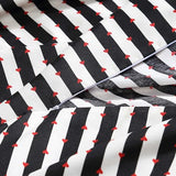 Betsey Johnson - King Duvet Cover, Soft Bedding Set with Matching Shams, Ideal Bed Essentials (Wonderland Stripe Black, King) Betsey Johnson