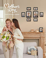 SONGMICS Picture Frames, 10 Pack Collage Picture Frames with Two 8x10, Four 5x7, Four 4x6, Photo Frame Set for Wall Gallery Decor, Hanging or Tabletop Display, Clear Glass Front, Ink Black SONGMICS