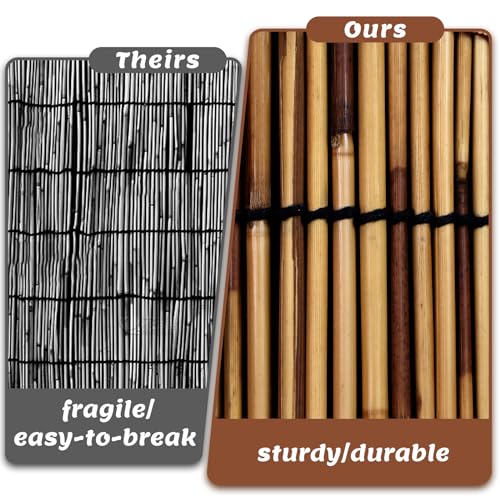 TOOKNIN 1 Pack Natural Reed Fence,4FT X 16.4FT Bamboo Fencing Privacy Reed Screening for Outdoor, Gallery, Restaurant, Hotel, Patio (Brown) TOOKNIN