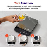 Etekcity Digital Food Kitchen Scale, Grams and Oz for Weight Loss, Baking and Cooking, 0.05oz/1g Precise Graduation,5 Weight Units, IPX6 Waterproof, USB Rechargeable,304 Stainless Steel-Silver, 22lb