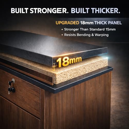 GRGECXZ Modern Reception Desk with Storage Drawer & Counter Shelf, 39.4" Front Counter Reception Table for Office, Salon, Lobby, Retail Store (Black, Right Table) GRGECXZ