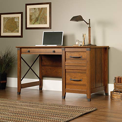 Sauder Carson Forge Desk, Washington Cherry finish - WoodArtSupply