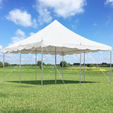 EROMMY 15x15ft Pole Party Tent, Heavy Duty Outdoor Canopy with Carry Bags, Large White Event Tent for 40 People, Ideal for Parties, Weddings, and Gatherings EROMMY