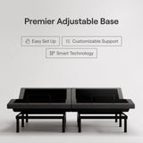 Nectar Split King Adjustable Base & 12” Mattress (New Version) - Head & Foot Incline - Medium Firm Memory Foam - Cooling Top Layer - 3 Massage Settings - 365-Night Mattress Trial & Forever Warranty Nectar