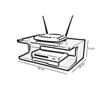 Zig Zag Wooden Floating Wall Tv Shelf Entertainment Centre Wall Mounted Component Shelf for Cable Boxes, Games Consoles, TV Accessories (25x 20x 8 cm), Brown zig zag