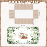 Hahafelt 3 Pcs Baby Crib Bedding Set Safari Animals Dinosaurs Bear Woodland Animals Jungle Crib Set Includes Quilt, Fitted Sheet, Skirt for Baby Boy Girl(Green,Woodland Raccoons Deer Etc.) Hahafelt