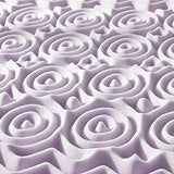 Mellow 3 Inch 5-Zone Memory Foam Mattress Topper, Soothing Lavender Infusion, Dorm Essentials, Twin Mellow