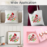 Louise Maelys Red Cardinal Bird Embroidery Kit for Beginners - Floral Hand Stamped DIY Embroidery Kits with Hoop, Threads & Needles - Easy Cross Stitch Starter Set for Adults