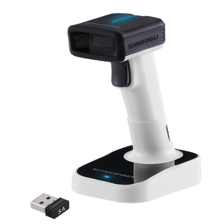 ScanAvenger Wireless Portable 1D&2D with Stand Bluetooth Barcode Scanner: Hand Scanner 3-in-1, Cordless, Rechargeable Scan Gun for Inventory - USB Bar Code/QR Reader (1D&2D Upgraded Next Gen Stand) ScanAvenger