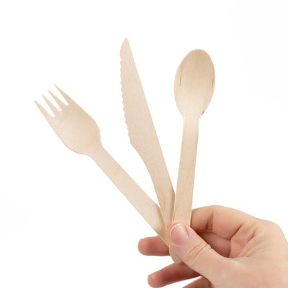 100 Pcs 6 Inch Wood Spoons