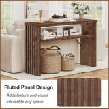 BON AUGURE Entryway Table, Console Table Behind Couch, Wood Sofa Tables with Shelf for Living Room, Farmhouse Entry Tables for Hallway Foyer (Rustic Oak, 47 Inches) BON AUGURE