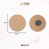 IVEI DIY MDF Coasters/Thin Wood Blanks/Keyrings/Magnets/Boxes for Painting, Decoupage, Resin Art Work & Decoration (Plain Fridge Magnet) IVEI