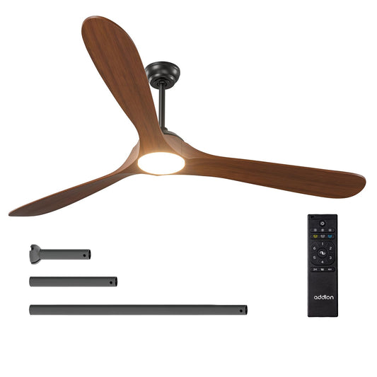 addlon Ceiling Fans with Lights, 72 inch Indoor/Outdoor Ceiling Fan with Remote Control, Reversible, 3 Wood Blades, 6 Speeds, 3CCT Dimmable, Noiseless, Large Ceiling Fan for Patio, gazebo, Fa - WoodArtSupply