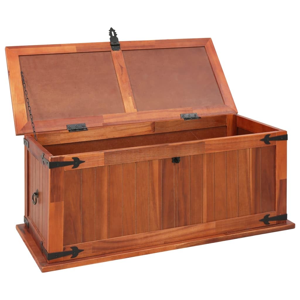 vidaXL Solid Acacia Wood Storage Chest 90 x 45 x 40 cm vidaXL