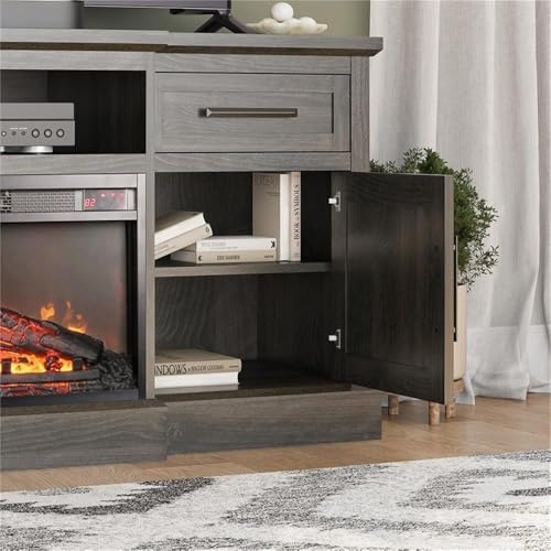Ameriwood Home Gablewood Electric Fireplace & TV Console for TVs up to 65", Espresso Ameriwood Home