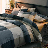 Queen Comforter Set Fluffy Plaid Checkered Pattern Comforter Set Modern Style Geometric Comforter with 2 Pillow Shams Grid Plaid Bedding Comforter for Boys Men All Season Queen Size Bed Comforter Set LifeTB