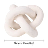 Wood Knot Chain Link Decor - 3 Link Boho Wooden Hand Carved Decorative Wooden Links Knots for Coffee Table Entryway Modern Farmhouse Shelf Decoration DEERWIN