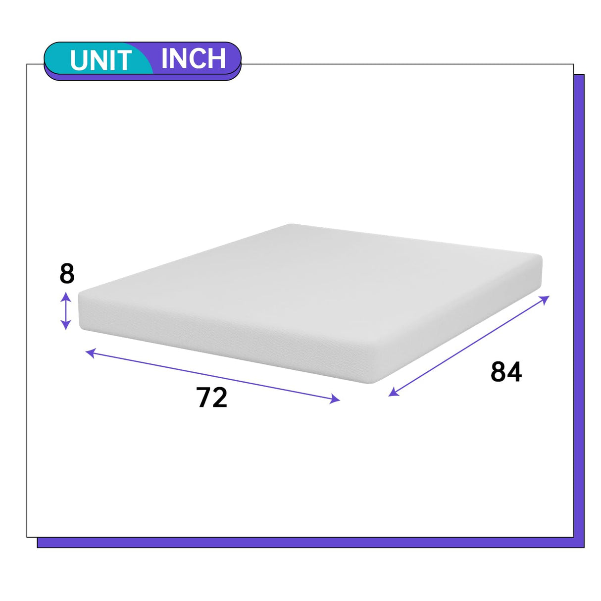 PayLessHere 8 Inch California King Size Gel Memory Foam Mattress Fiberglass Free/CertiPUR-US Certified/Bed-in-a-Box/Cool Sleep & Comfy Support PayLessHere