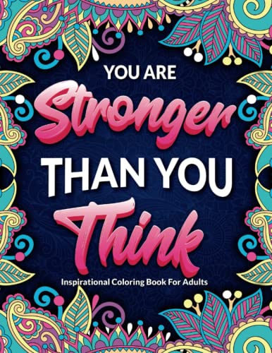Inspirational Coloring Book For Adults: 50 Motivational Quotes For Good Vibes, Positive Affirmations and Stress Relaxation WoodArtSupply