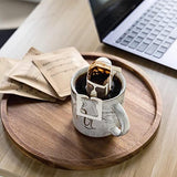 11.5 Inches Candle Holder Tray Home Decor, Round Wood Tray for Coffee Table, Small Wooden Serving Tray, Decorative Trays for Home Decor GENRICE