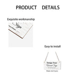 Personalized Custom Wood Signs,Customized Wooden Board Decoration Farmhouse Decor,Custom Family Sign,Name Date,Custom Rustic Sign for Home,Kitchen,Wall Art 3.94"X7.87"(10X20cm) AXKEUDO